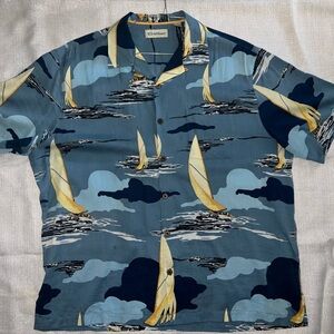 Caribbean Blue and Yellow Tropical Shirt